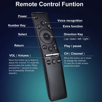 Universelle BN59 Ersatz-Sprachfernbedienung für Samsung Smart TV mit Sprachfunktion, kompatibel mit QLED LED