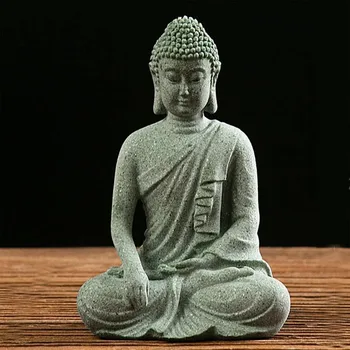Stein-Buddha-Statue, Ornamente, kreatives Handwerk, Tischstatue, Geschenk für Einweihung