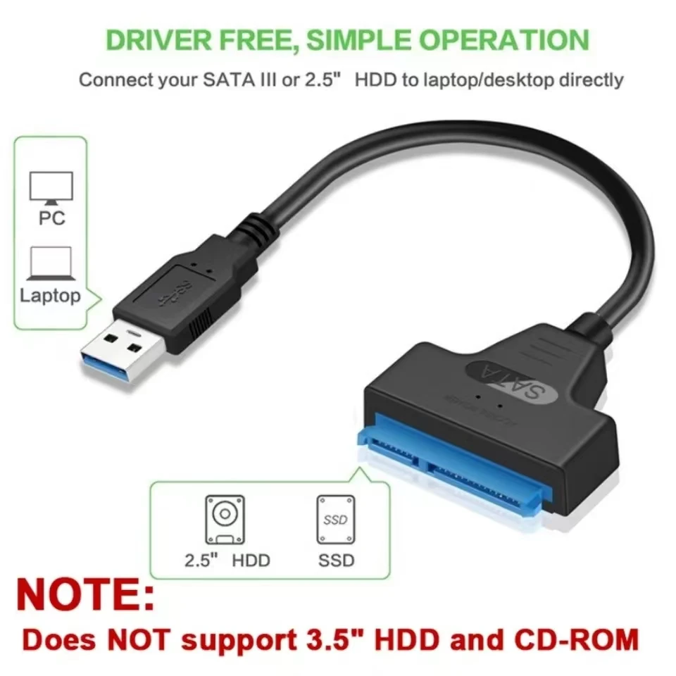 Sata-zu-USB-3.0-Adapterkabel, USB-zu-SATA-3-Kabel – Bild 5