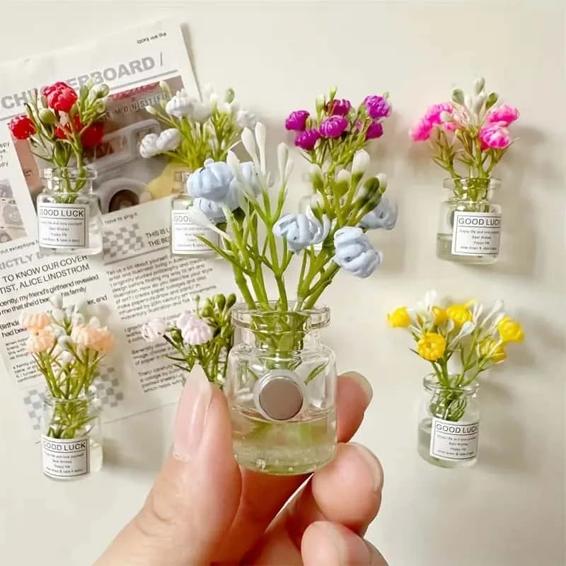 8 Stück kleine Mini-Vasenmagnete, niedliche