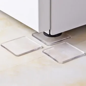 Anti Vibration Nicht-Slip Matte Waschmaschine Silikon Pad Multifunktionale Transparente Tischsets (4 Stück)