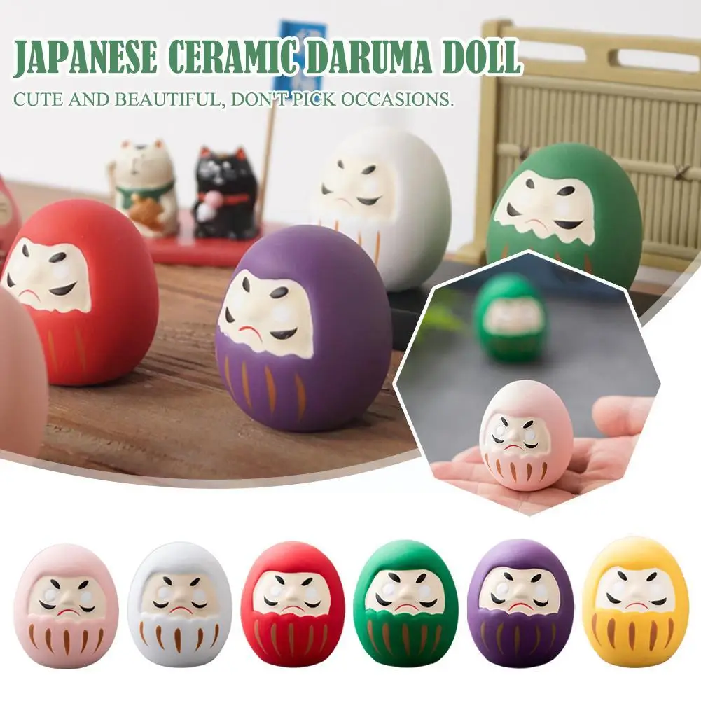 Japanische Keramik Daruma Puppe Handwerk Charme Glück Glück – Bild 6