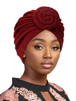 Mode Frauen Turban Hijab Hüte Afrikanische Kopf Wraps Weiche Elastische Muslimischen Hüte Atmungsaktive Chemo