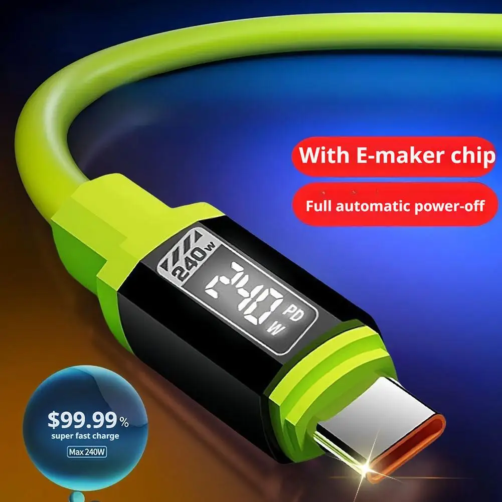 USB-A/USB-C auf USB-C Kabel 240 W, Schnellladen – Bild 3