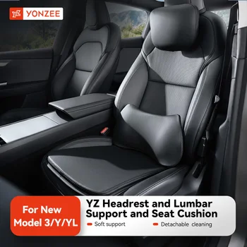 YZ für Tesla Reise-Nackenkissen Modell Y YL 3 Highland Kopfstütze Lendenwirbelstütze Atmungsaktives