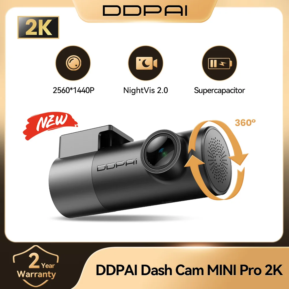 DDPAI MINI Pro 2K Dash Cam WiFi Auto DVR Nachtsicht Smart