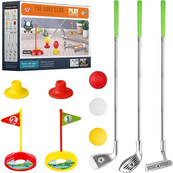 Kinder-Golfschläger-Set Outdoor-Sportspielzeug Sportspiele Wettbewerbsfähiges Interaktives Einziehbares