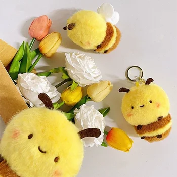 11 cm Cartoon entzückende Honigbienen-Plüschtiere, weiche, niedliche Frühlingsbienen, gefüllte Anhänger