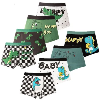 Multi pack Dinosaurier Muster Athflow Stil Jungen Boxer Slips Baumwolle Kinder Boxer atmungsaktive Kinder
