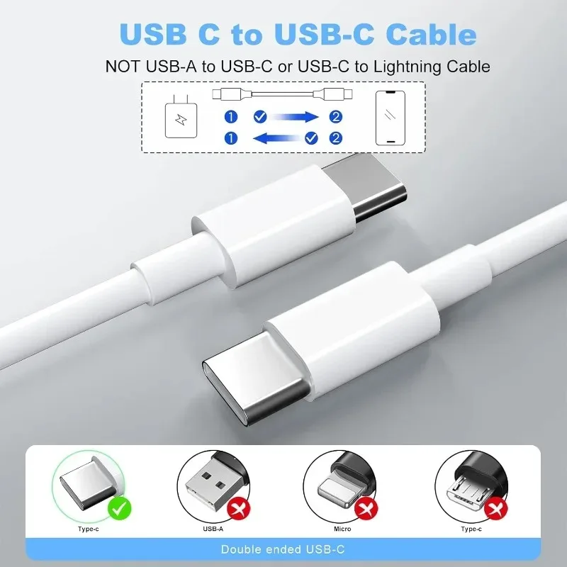 3-teiliges USB-C-auf-USB-C-Kabel, 100W Superschnelles – Bild 6