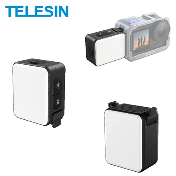 TELESIN Quick Release Mini Füllen Licht Mini Wasserdichte Selfie Licht Für DJI OSMO Action 2 3 4 5 pro Selfie
