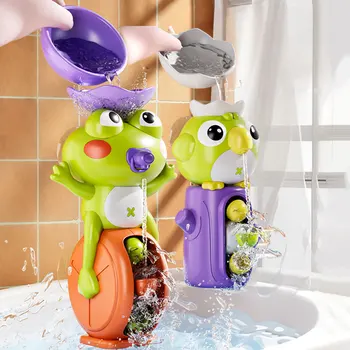 Frosch-/Vogel-Wasserrad-Badespielzeug für Kinder, Wasserspiel in der Dusche, Montessori-Geschenk, Spinner