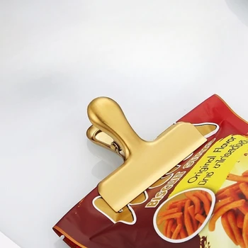 Mehrzweck-Aktenordner aus Edelstahl, wiederverwendbare Clips mit langem Schwanz für die Aufbewahrung