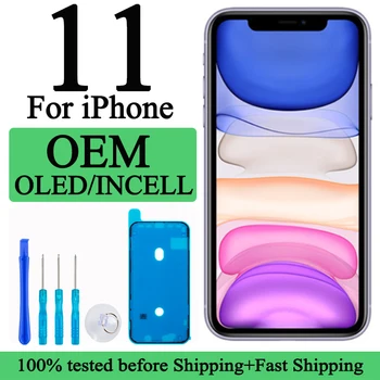 100 % getestetes LCD für iPhone 11 Display, 3D-Touchscreen-Ersatz mit Metallrahmen, volles FHD, langlebig