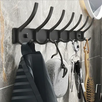 Schwarz-weiße faltbare Kleiderhaken, Handtuchhalter, Wandhaken, Mantel- und Kleiderhalter für Badezimmer