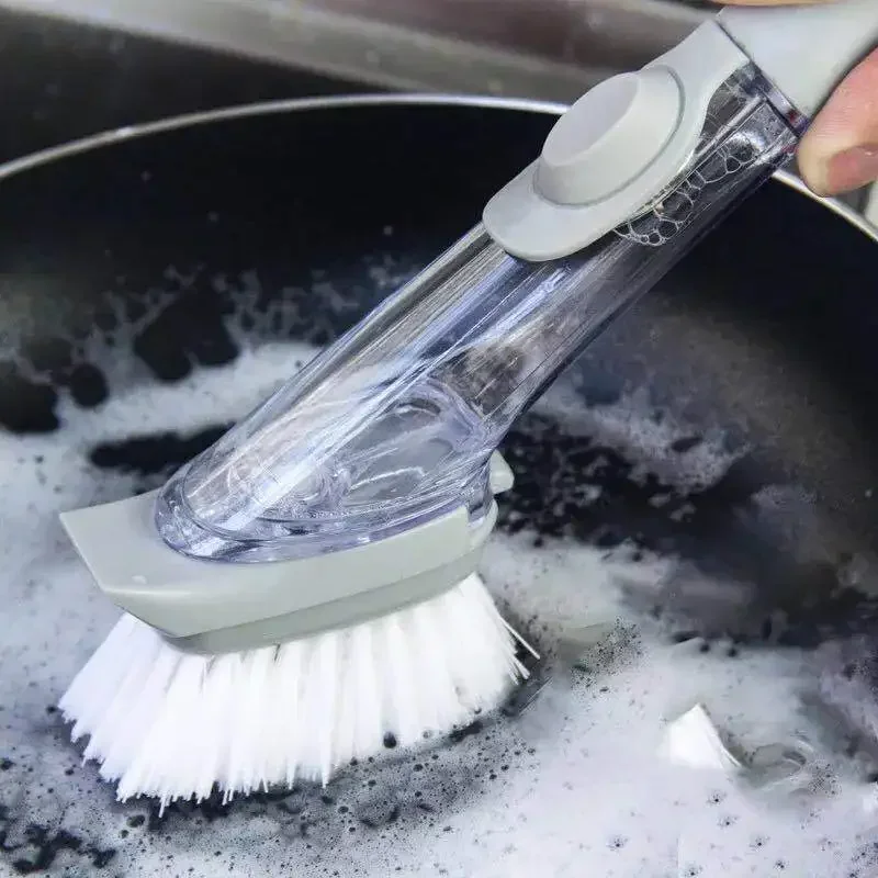 Küchenreinigungsbürste, 2-in-1-Reinigungsbürste mit langem – Bild 2