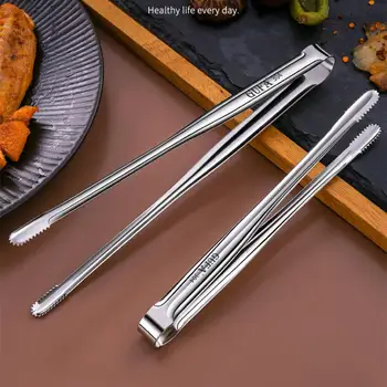 Grill zange Fleisch kulinarische Zangen Camping Gerichte Edelstahl Pinsel für Lebensmittel Küche Clip
