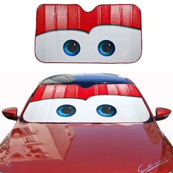 Auto-Sonnenschutz, 6 Farben, Augen, beheizter Windschutzscheiben-Sonnenschutz