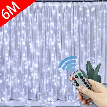 3m LED Vorhang Girlande auf dem Fenster USB String Lichter Fee Girlanden Fernbedienung Weihnachten Hochzeit