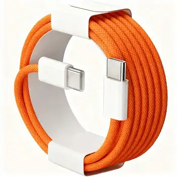 USB-C auf USB-C Kabel, Nylon geflochten, für iPhone 15/16/17