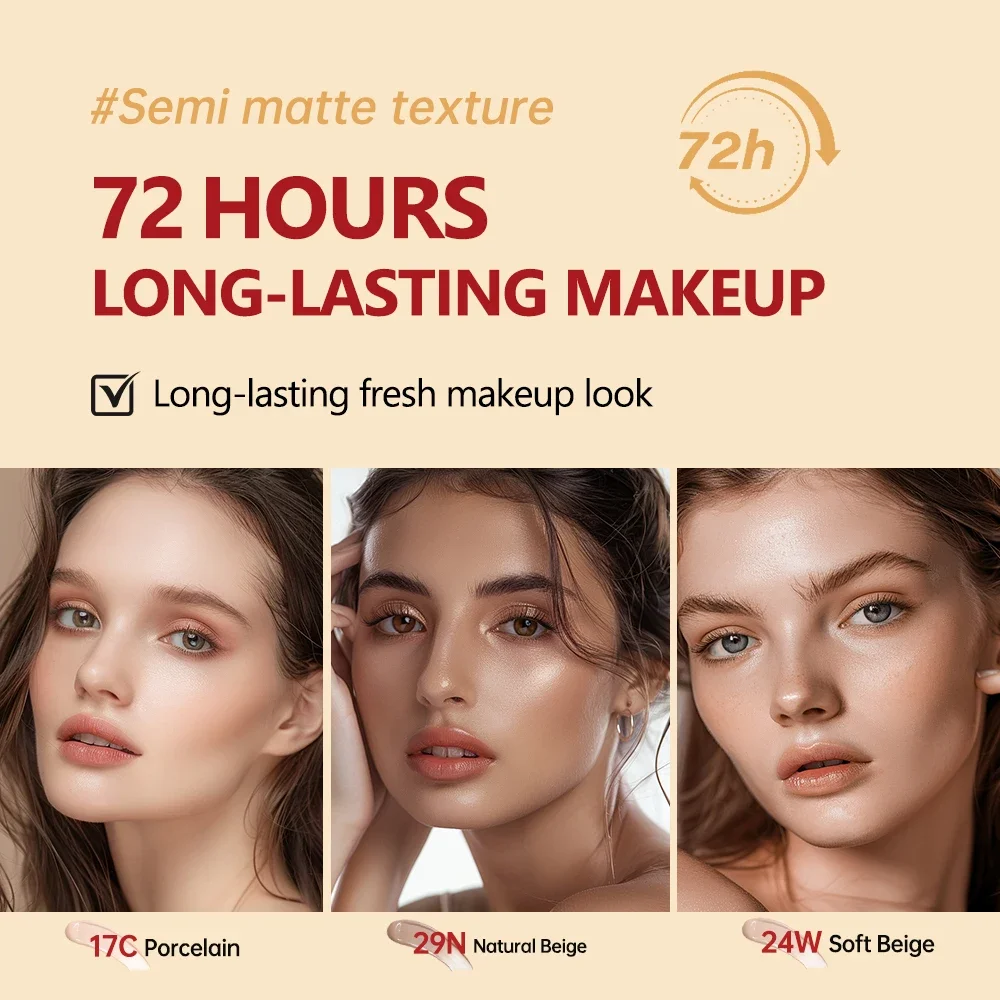 Cushion Refill Foundation, wasserfest, halbmatte rote – Bild 5