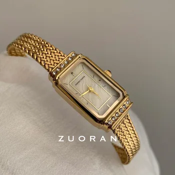 Exquisite Damenarmbanduhr, ein neuer rechteckiger Stil, luxuriös und raffiniert, perfekt als Geschenk