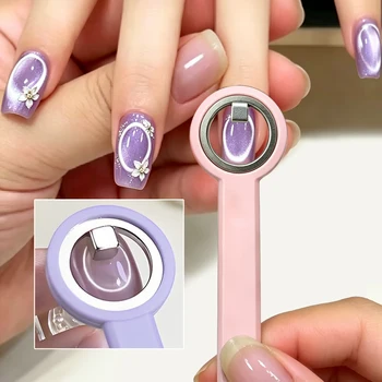 Halo Katzenauge Nagelmagnetring Magnetisches Werkzeug mit Griff für Katzenauge Gel-Lack DIY Nagelkunst