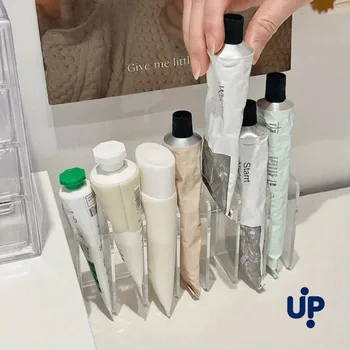 7-Fach Transparenter Kunststoff-Kosmetikorganizer Multifunktionaler Make-up-Halter für Zuhause Büro Badezimmer