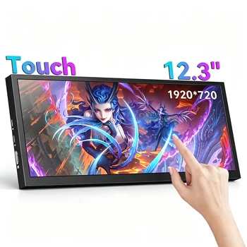 12,3-Zoll Tragbarer Monitor mit Langzeit-Touchscreen IPS-Bildschirm Type-C HDMI für Laptops PC Xbox PS5 Switch