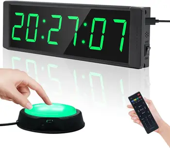 Fitness-Timer-Uhr für Heimgymnastik, Trainings-Zeitmesser mit Start/Stopp-Taste, Intervall-Timer für Workouts