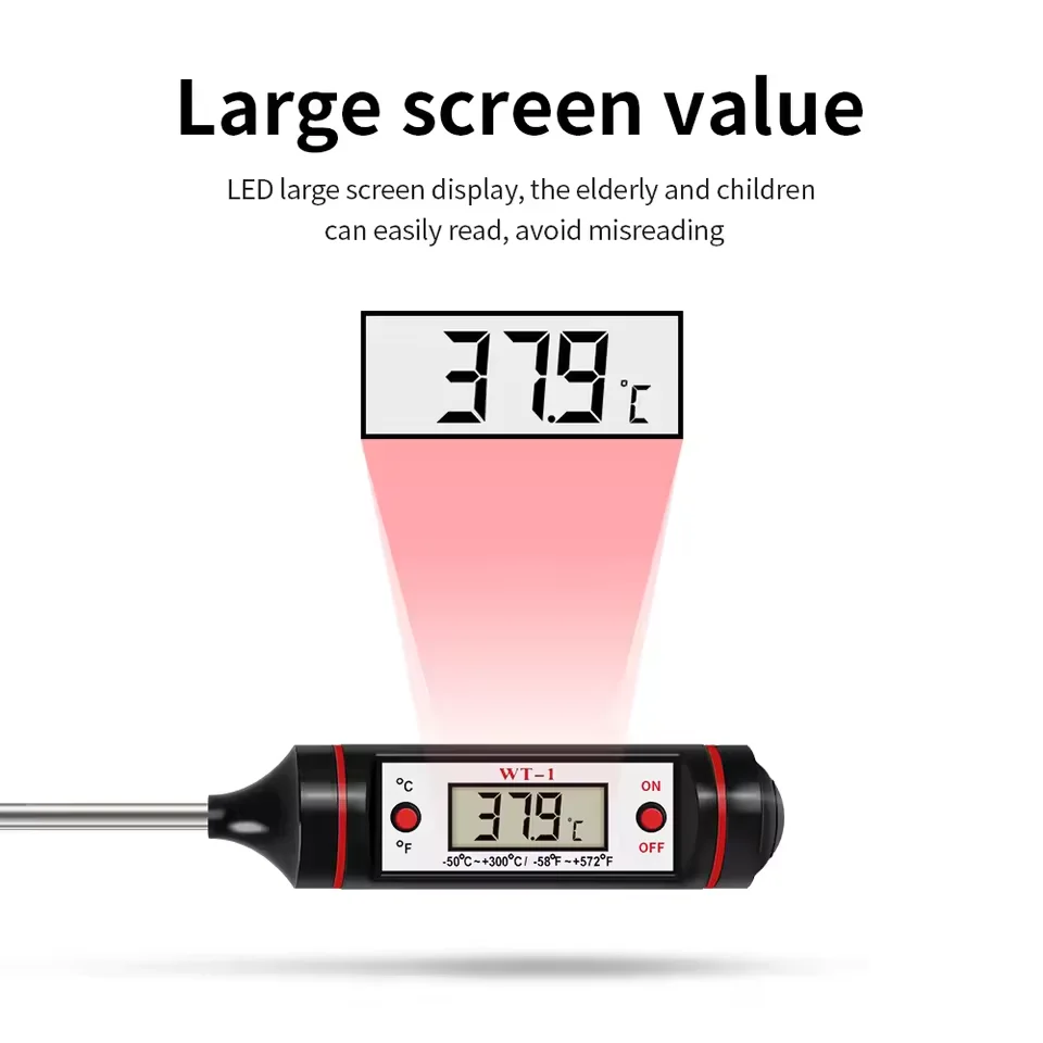 -50-300 ℃   Digitales Lebensmittelthermometer für Fleisch – Bild 3