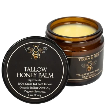 Tallow & Manuka-Honigcreme 60 g - reichhaltige, nährende Feuchtigkeit, repariert und beruhigt trockene Haut