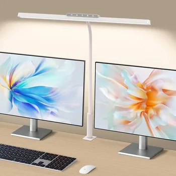 Schreibtischlampe, 3 Farben, stufenlos dimmbare LED-Schreibtischlampen für das Heimbüro, verstellbare