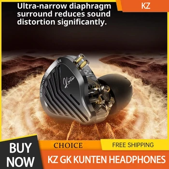 Kz Gk Kunten Dynamic Drive Kopfhörer Hifi 2pin Heavy Bass Ohrhörer Metall Kopfhörer Abnehmbare Sport Gamer