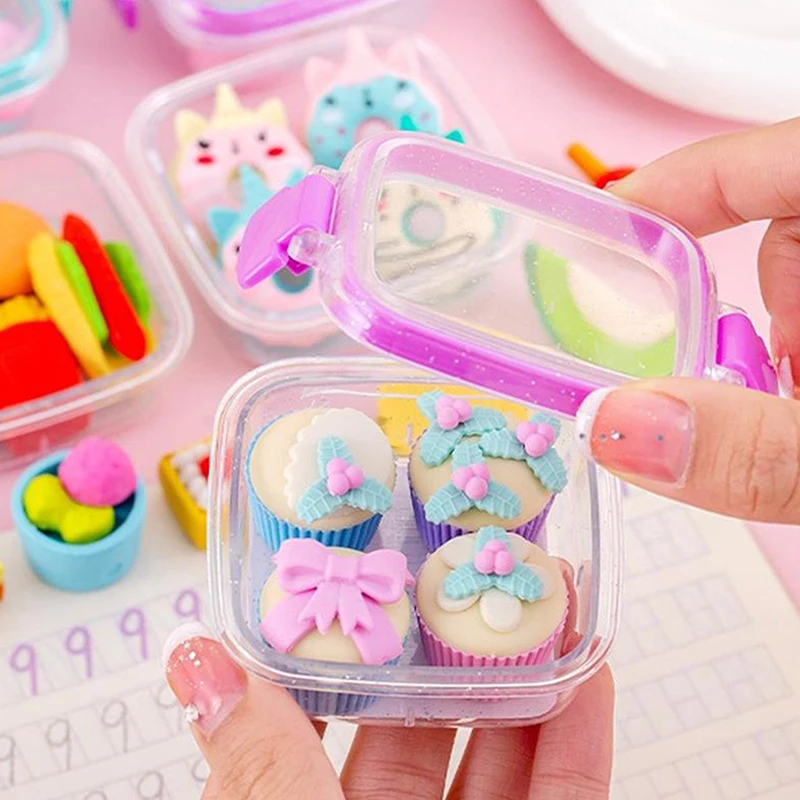 Kreative Lunch Box Radiergummi Set Verschiedene Schöne – Bild 5
