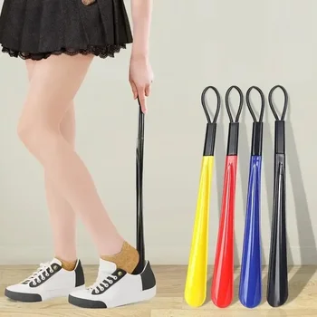 Extra lange Schuhlöffel, schwarzer Kunststoff, Schuhlöffel, Löffelform, Schuhlöffel, Schuhheber, flexibler