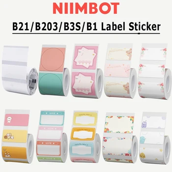 Niimbot B21 B3S B1 B203 Selbstklebendes Papier Weiß/Transparent/Muster wasserfester Aufkleber MERRY