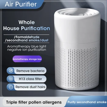 Mini Desktop Luftreiniger Tragbarer Luftreiniger Haushaltsluftreiniger mit HEPA-Filter Lufterfrischer