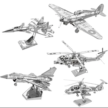 Flugzeug 3D Metall Puzzle Modell Kit DIY Laser Cut Puzzles Puzzle Spielzeug für Kinder