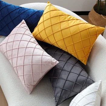 Verschiedene Farben 30x50 Rechteckiger Kissenbezug Ultraweicher dekorativer Sofa-Überwurf-Kissenbezug