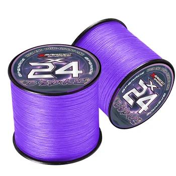YGKX 24-Strang PE Geflochtene Angelschnur 300/500/1000M Ultra-Multifilament Angelschnur Super Glatte
