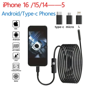 HD1920P Endoskop Inspektion Kamera Typ-C Mini Inspektion Kamera IP67 Auto Kanalisation Pipeline Endoskop