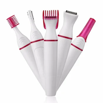 5 In 1 Set Frauen Epilierer Weibliche Augenbraue Trimmer Dame Rasierer Haar Entfernung Rasierer Maschine