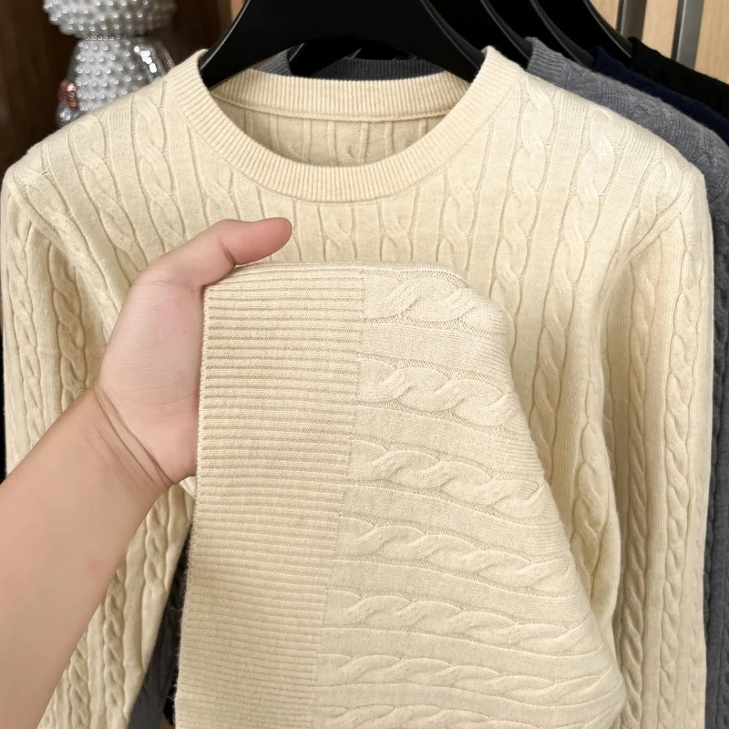 Heißer High-End-Luxus Mann Langarm Strickwaren Rundhals Kein – Bild 2