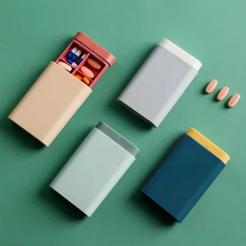 Mini kleine tragbare Reise-Vitaminbox, Pillenetuis, Behälter, Organizer, Aufbewahrung, Tablet, 7 Tage, 6