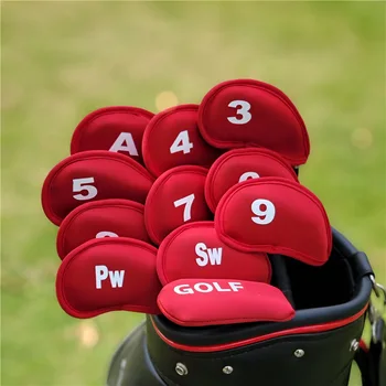 Golfschläger-Kopfabdeckungs-Set aus Eisen, Putter-Kopfbedeckung, Putter-Schlägerhauben-Set (10 Stück)