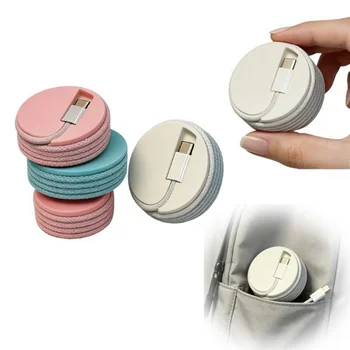 1-Meter Kreisförmiges Geflochtenes C-zu-C Kabel-Organizer-Set Neat Freak Unverzichtbare Langlebige