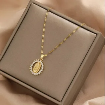 Europäische und amerikanische Mode und wunderschöne All Sky Star Micro Intarsien Bunte Zirkon Jungfrau Maria