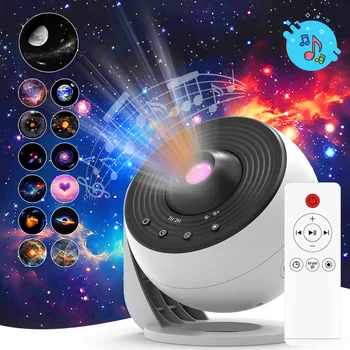 Sternprojektor Galaxy Nachtlicht HD Lmage Disc Verbesserter Planetariumsprojektor mit Fernbedienung