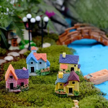 Wald Puppenhaus Villa Terrarium Mikro Landschaft Haus Fee Garten Dekoration Figuren Miniatur Ornamente
